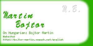 martin bojtor business card